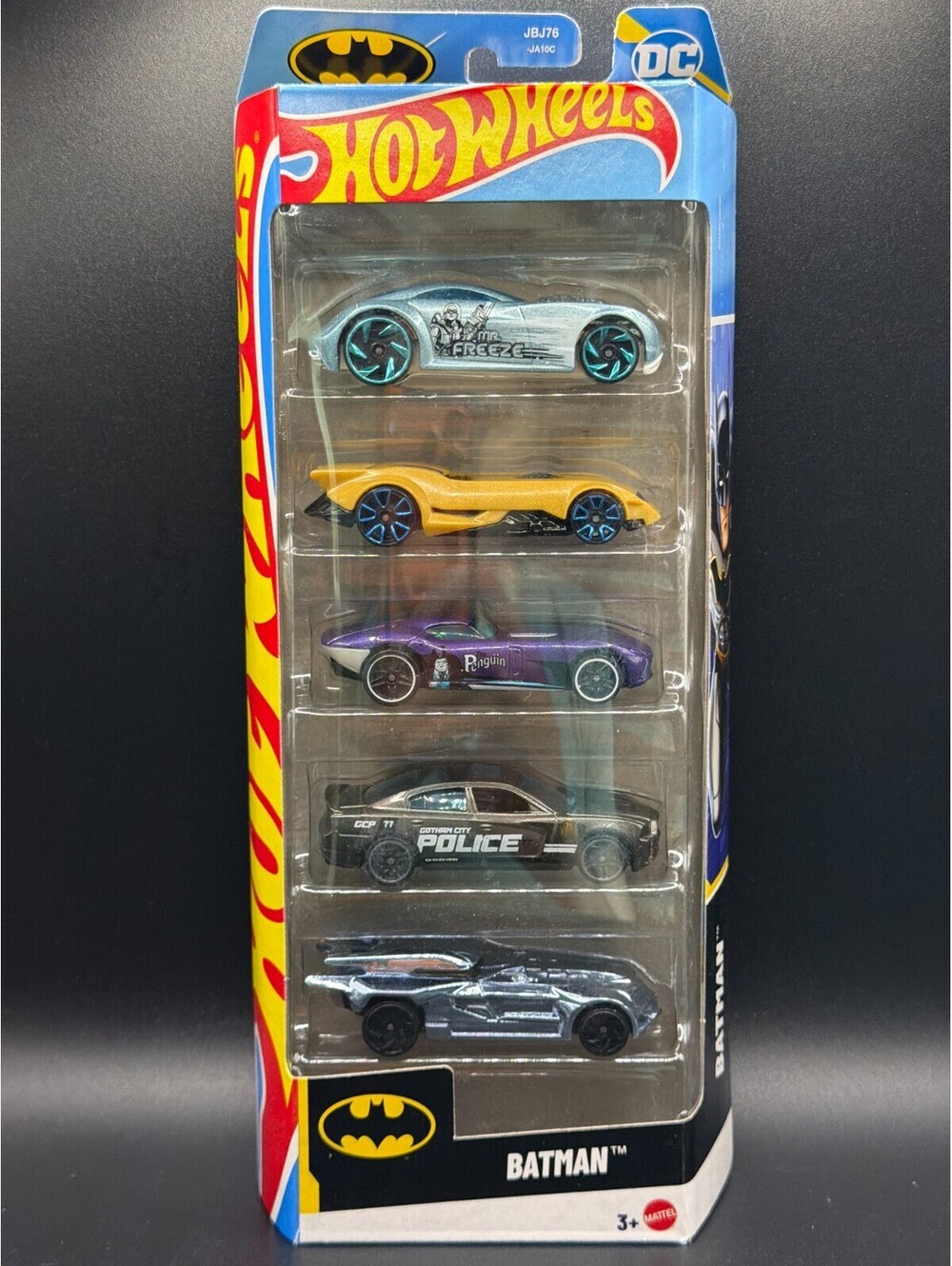 Hot Wheels Batman 5-Pack JBJ76 1:64 Diecast Car Set GCPD Dodge Charger Batmobile